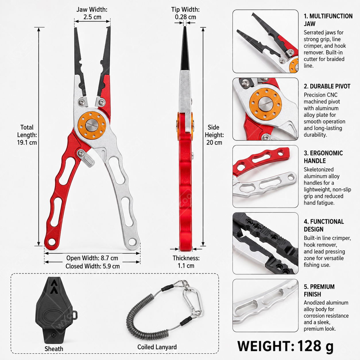 Multi Function Aluminum Alloy  - Fishing Hook Remover review and price